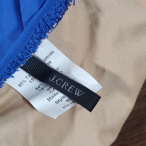 J. Crew Ruched B6767 Tankini Swim Top, M, Bistro Blue - Picture 3 of 6